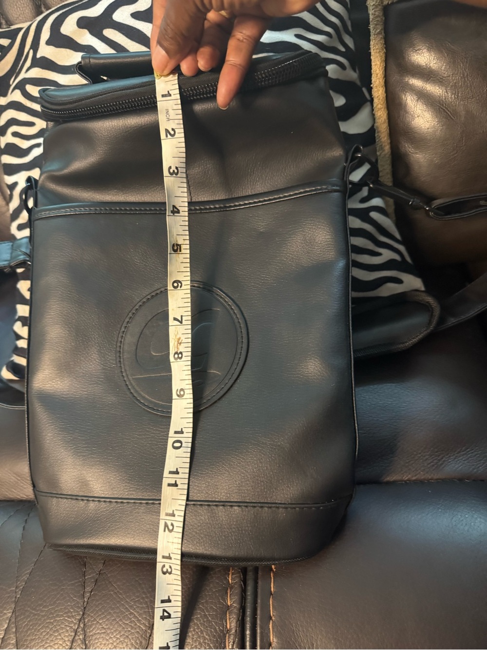 Men's Black Leather Crossbody Bag - Classic Minimalist Design